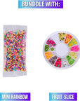 Slime Foam Beads Floam Balls – 18 Pack Microfoam Beads Kit 0.1-0.14 and 0.28-0.35 Inch Colors Rainbow Fruit Beads Craft Add Ins Homemade DIY Kids Ingredients Flome Styrofoam Supplies Big