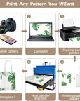 40 Pieces Sublimation Blank Canvas Tote Bags Sublimation Tote Bags Grocery Bags for Decorating and DIY Crafting White NOT USE by CHILDREN