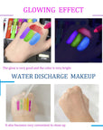 Glow in the Black Light Face Paint Crayons Kit, UV Black Light Makeup Neon Face and Body Paint Sticks Markers for Mardi Gras Halloween Masquerades Makeup