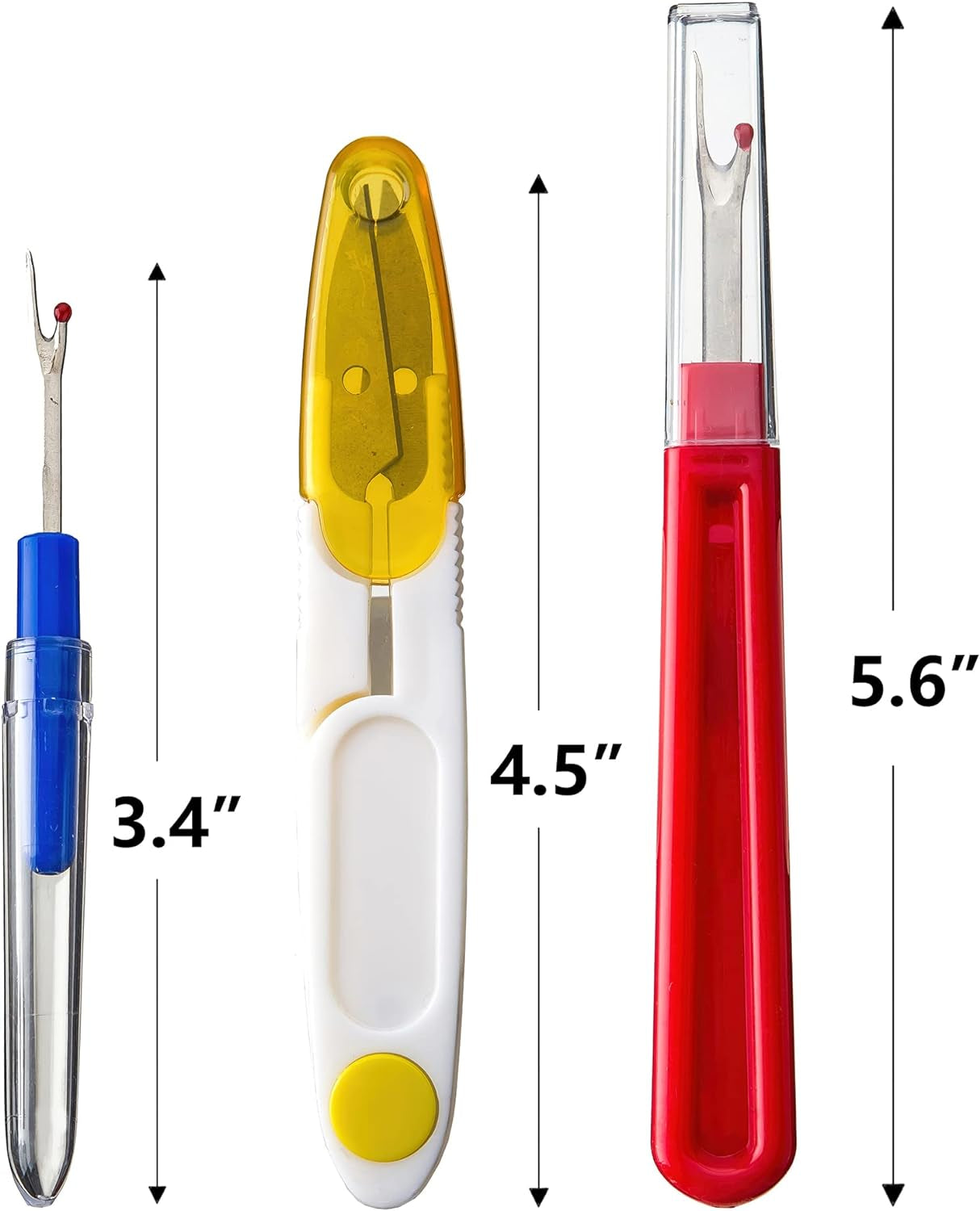 Seam Ripper and Thread Remover Kit for Sewing 2 Big 2 Small Stitch Ripper Tool and 1 Thread Snips