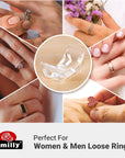 Ring Sizers for Loose Rings,8 Pack 8 Sizes Ring Guards,Silicone Ring Size Adjuster Invisible Ring Fitter for Different Band Widths for Women and Men