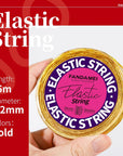 1.2Mm Metallic Elastic String, Gold Stretch Cord for Craft Gift Jewelry Making, Elastic Cords Ribbon for Hair Braids, Elastic String for Bracelets, Beading Cord Stretchy Christmas Crafts DIY
