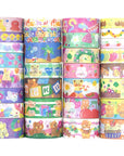 30 Rolls Kawaii Washi Tape Set - Cute Bear Print Washi Tapes Decorative for Kids, School Supplies, Journalings,Scrapbooking, DIY Crafts, 20/15/10Mm Wide