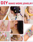 3200 Pcs Unicorn Jewelry Activity Kit,Clay Beads Bracelet Making Kit,Flat College Style Beading for Friendship Jewelry Making,Crystal Time Gem Ring Gifts,Diy Crafts for Teen Girls