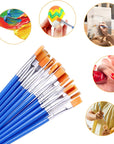 100 Pcs Flat Paint Brushes,Small Brush Bulk for Detail Painting,Nylon Hair Brushes Acrylic Oil Watercolor Fine Art Painting for Kids,Children,Students,Starter,Teens, Adults, Artist