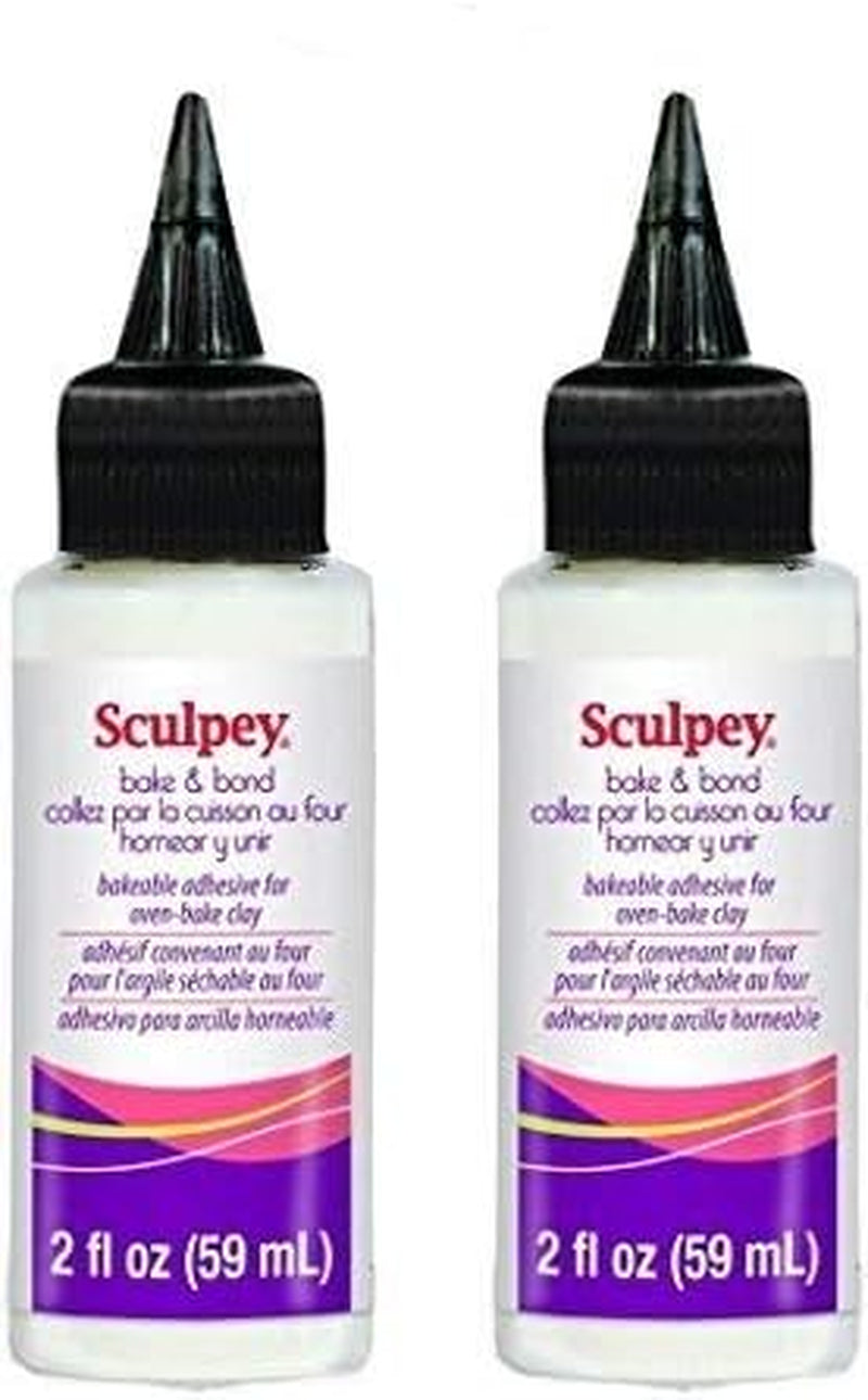 Sculpey Bake & Bond Bakeable Adhesive Clay for Oven-Bake Clay - Non-Toxic, Fun Projects, Great for All Clay Artists - 2-Ounces, 2-Pack