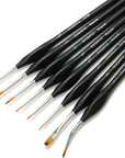Fine Detail Paint Brush Set 8Pcs, Tiny Professional Micro Miniature Painting Brushes Kit with Ergonomic Handle for Acrylic, Oil, Watercolor, Art, Scale Model, Face, Paint by Numbers (VIII)