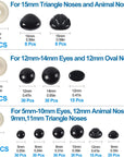566PCS Safety Eyes and Noses for Amigurumi, Stuffed Crochet Eyes with Washers, Craft Doll Eyes and Nose for Teddy Bear, Crochet Toy, Stuffed Doll and Plush Animal (Various Sizes)