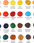 Acrylic Paint Set with 3 Paint Brushes, 24×12Ml Colors Premium Paint Set with 1 Palette 1 Canvas Boards, Art Painting Kits for Adults, Paint Supplies for Canvas Rock Painting Craft Art Class