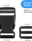 1 Inch Plastic Buckles, 80 Side Release Strap Buckles and Slides Parachute Buckles for DIY Backpack Luggage Strap