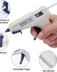 Mini Hot Glue Gun Kit, 20Pcs Hot Glue Sticks Included, Lightweight Hot Melt Glue Gun for Decoration, Craft, School Art, DIY, Home Repairs