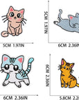 18Pcs Cat Iron on Patches, Embroidery Applique Patches for DIY Jeans Jackets, Clothing, Bag, Caps (Cat)