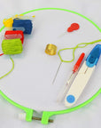 6 Pieces Embroidery Hoops, Plastic Circle Cross Stitch Hoop Ring 3.4 Inch to 10.2 Inch (Multicolor) for Embroidery and Cross Stitch