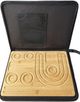 Combi Bamboo Beading Board with Zipper Storage Case, Imperial Measurements Marked Wood Bead Design Board for Bracelet, Necklace, Bead Mat for Jewelry Making Tray, 15.35 * 11.42 * 0.39"