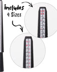 - Ring Sizer Measuring Tool Set, Ring Sizer Guage & Plastic Ring Mandrel with 1 Polishing Cloth, Ring Sizer, Ring Measure for Fingers, Ring Sizing Kit, Ring Finger Sizer, Ring Sizer Tool.