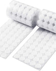 (500 Pair Sets) 3/4Inch 20Mm Diameter Sticky Back Coins Hook & Loop Self Adhesive Dots Tapes (White)