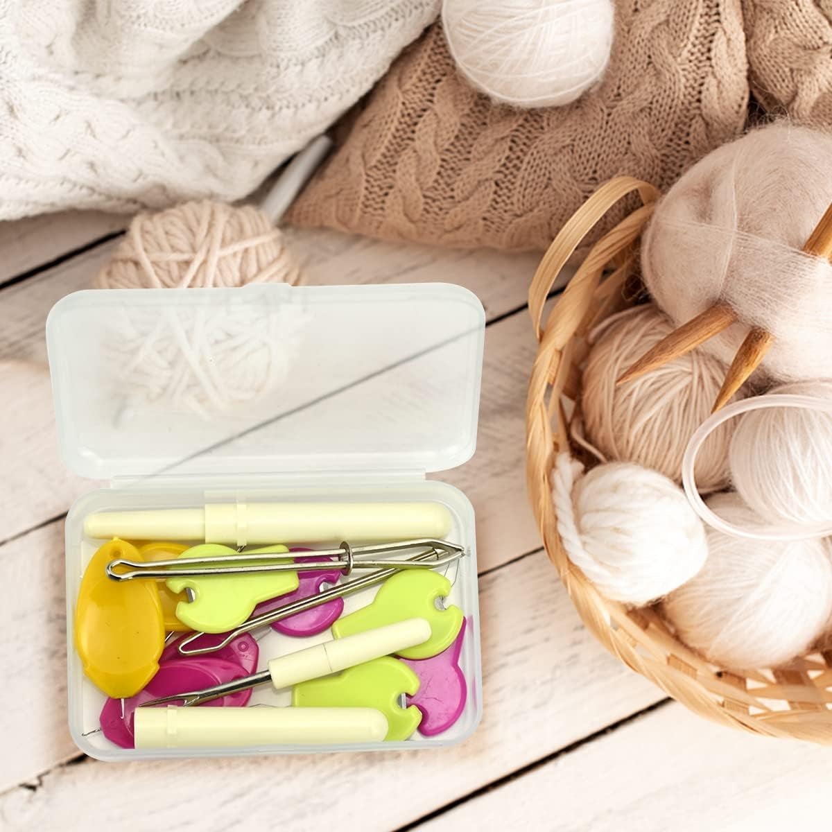 Needle Threaders Tool Set 19 in 1 for Hand Sewing, Sewing Machine, DIY (5 Pcs Gourd Shaped Threaders + 5 Pcs Thumb Shaped Threaders + 2 Pcs Drawstring Threaders + 2 Pcs Seam Rippers + 5Pcs Needles)