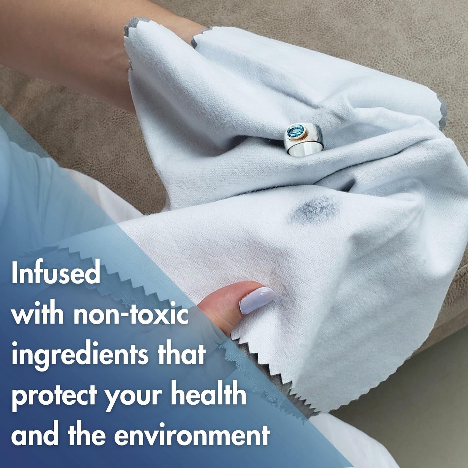Pro Size Polishing Cleaning Cloth Pure Cotton Made in USA for Gold, Silver, and Platinum Jewelry, Eco Friendly Large Cleaner Cloth 11 X 14 In. Keeps Jewelry Clean and Shiny