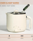 Wax Melter for Candle Making 1.8L/60Oz Electric Wax Melter with Pouring Spout Included - Wicks, Wick Stickers, Centering Device, Stirring Spoon