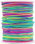 1Mm Elastic String for Bracelets, 328 Feet Rainbow Stretchy Bracelet String Elastic Beading Cord for Bracelets, Necklaces, Jewelry Making, Pony Beads and Crafts