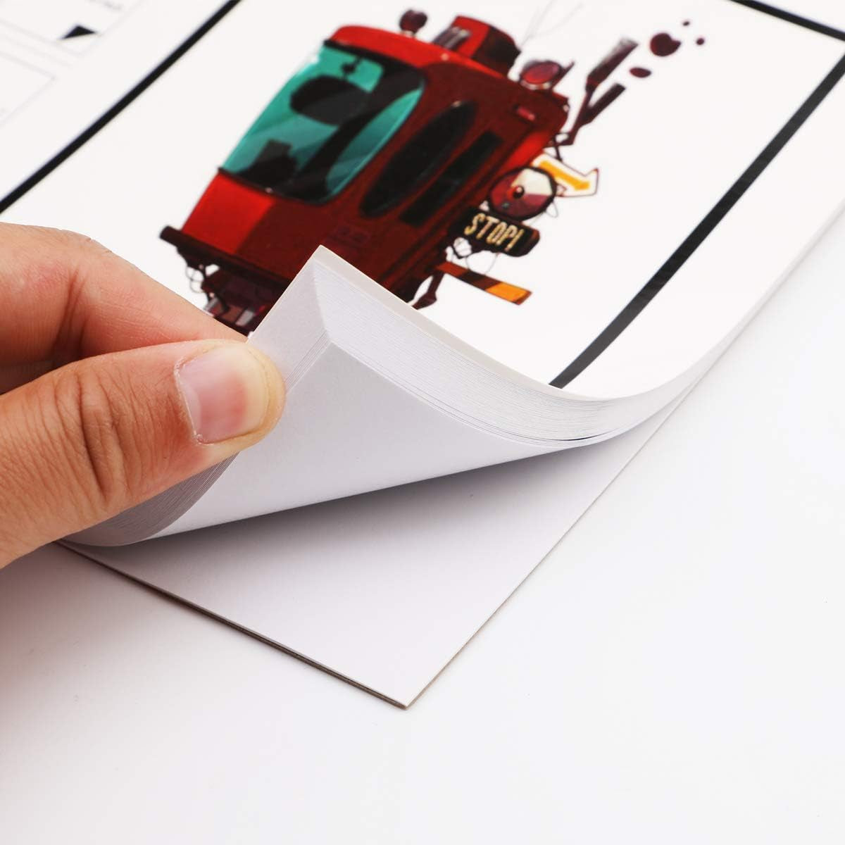 Premium 50 Sheets Sketch Marker Paper Pad, Bleedproof Artist Drawing Paper, 8.27 X 11.69 Inch