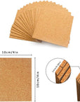 60Pcs Self Adhesive Cork Squares, 4 X 4 Inch Strong Cork Adhesive Sheets, Reusable Cork Board Cork Backing Sheets, Mini Wall Cork Tiles Mat for Coasters and DIY Crafts