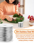 18 Gauge Stainless Steel Wire for Jewelry Making, 1Mm Bailing Wire Snare Wire Wrapping for Craft and Jewelry Making