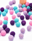 60PCS 20Mm Pearl Beads Bubblegum Beads Large round Spacer Beads Acrylic Beads for Jewelry Making Bracelet Earring Necklace