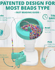 Electric Bead Spinner for Bracelet Making Kit, Clay Bead Bracelet Kit Essentials, Bead Spinner Needles Included, Easy Friendship Jewelry Bracelet Making,Applicable for Different Kind of Beads