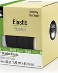 1/2" Braided, Black, 45 Yd Elastic, 1/2-Inch by 45-Yard