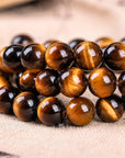 Natural Stone Beads 100Pcs 8Mm round Beads for Jewelry Making Bracelet Tiger Eye