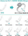 Invisible Ring Size Adjuster for Loose Rings Ring Adjuster Sizer Fit Any Rings Ring Guard Spacer (Clip-On, 8 PCS)