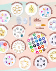 7200 Pcs Clay Beads 2 Boxes Friendship Bracelet Making Kit 24 Colors Letter Beads Flat Disc Heishi Clay Beads for Jewelry Making Preppy Set with Number Beads Glow