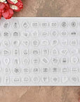 2 Sheets Daily Life Pattern Clear Stamps for Card Making Decoration and DIY Scrapbooking