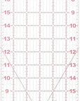 Sewing Ruler - 6" X 24" Acrylic Ruler - Sewing and Quilting Ruler with Gridlines - Arts and Craft Supplies - Clear/Red