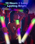Foam Glow Sticks 110Pcs Led Foam Sticks with 3 Modes Flashing Changing,Glow in the Dark Party Supplies Wedding Halloween Thanksgiving Christmas (110)