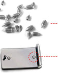 Bluecell 60Pcs Metal Cross Slot Tip Screws for Belt Buckle Wallet Handbag, Screwdriver Included