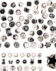 80 Sets Brooch Pin Assorted Instant Buttons Jean Buttons Pins Mini Pins Shirt Brooch Buttons Small Safety Lapel Pins for Women Clothes Jeans Coat Dress Hat Decoration, 0.39 Inch