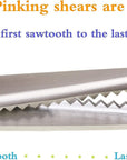 Strong and Sharp Pinking Shears for Fabric Cutting Soft Grip Right and Left Handed Pinking Shears 9.2Inch (Serrated 5Mm)