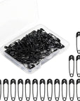 Safety Pins 150Pcs 19Mm Safety Pins for Clothes for Clothing Sewing Handicrafts Quilting Jewelry Making,Black Hijab Pins (Black)