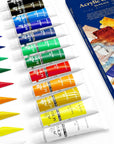 Acrylic Paint Set, 24X12Ml Tubes, Non-Toxic Craft Paints for Canvas, Paper, Wood, Ceramic, Painting Art Supplies for Adults, Beginners