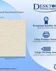 65Lb Natural Parchment Cardstock for Inkjet & Laser Printers (8 1/2" X 11") - 50 Sheets