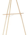 735 65" High Wooden A-Frame Tripod Artist Floor Easel - Adjustable Tray Height, Holds 40" Canvas - Wood Display Holder Stand for Paintings, Drawings, Framed Photos, Signs