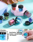 Chameleon Powder Pigment, 8 Color Changing Mica Powder for Epoxy Resin Tumblers, Update Chrome Powder for Nails Art Makeup Paints Crafts Candle Making Dye Slime Metallic