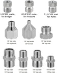 Multi-Size Airbrush Adapter Set Air Brush Fitting Connector Kit Airbrush Accessories for Air Compressor, Badger Paasche Aztec Airbrush