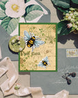Bee Clear Stamps for DIY Scrapbooking Decor Bee Happy Greetings Transparent Silicone Stamps for Making Cards Photo Album Decor