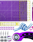 Rotary Cutter Set,Sewing Quilting Supplies,45Mm Fabric Cutters,A3 Cutting Mat for Sewing,Acrylic Rulers,Scissors,Exacto Knife,Clips,Beginners Sewing Accessories,Fabric Cutter Kit
