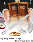 Ring Sizer, 3Pcs Reusable Ring Sizer Measuring Tool, USA Ring Measurer and Ring Sizer, Ring Sizing Kit for Jewelry Making, Suitable for Women and Man