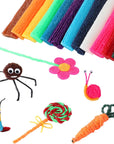 1000PCS Wax Craft Sticks Bendable Sticky Wax Yarn Sticks in 13 Colors with Blue Storage Bag for Kids DIY Art Supplies