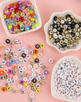 900Pcs Number Beads for Bracelets,9 Colors 0-9 Number DIY Jewelry Making Bracelet Necklace Keychain Crafts Making 7X4Mm